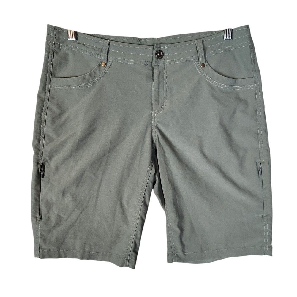 Kuhl Trekr 11" Women's Short Size 12 Green Hiking Outdoor Performance Stretch